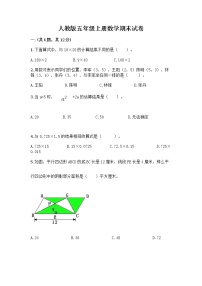 人教版五年级上册数学期末试卷审定版