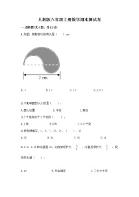 人教版六年级上册数学期末测试卷各版本