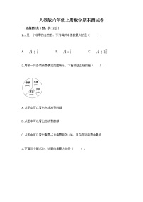 人教版六年级上册数学期末测试卷附解析答案