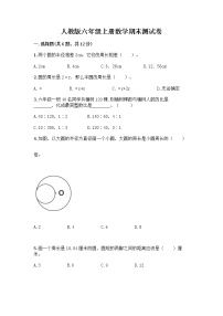 人教版六年级上册数学期末测试卷（精品）