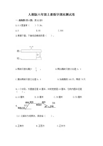 人教版六年级上册数学期末测试卷带答案（名师推荐）