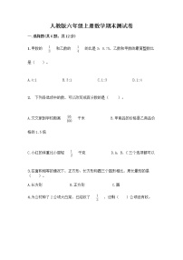 人教版六年级上册数学期末测试卷加答案解析