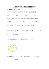 人教版六年级上册数学期末测试卷含答案（综合题）