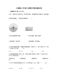 人教版六年级上册数学期末测试卷精品及答案