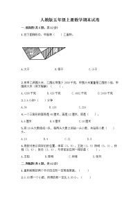 人教版五年级上册数学期末试卷附答案（精练）