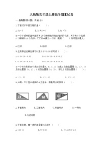 人教版五年级上册数学期末试卷附答案（综合卷）