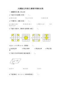 人教版五年级上册数学期末试卷附答案（巩固）