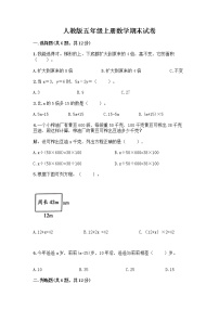 人教版五年级上册数学期末试卷附答案（培优A卷）