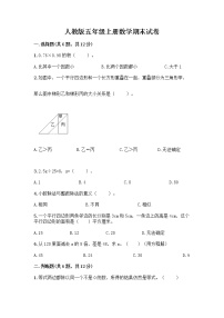 人教版五年级上册数学期末试卷带精品答案