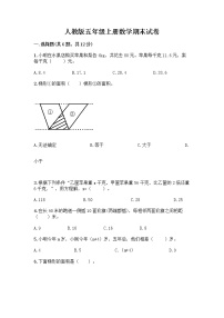 人教版五年级上册数学期末试卷附答案（典型题）