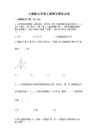 人教版五年级上册数学期末试卷必考题