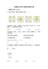 人教版五年级上册数学期末试卷（满分必刷）