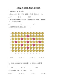 人教版五年级上册数学期末试卷A4版可打印