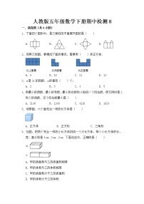 人教版五年级数学下册期中检测8