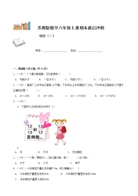 期末最后冲刺五套卷——苏教版六年级上册数学综合（三）