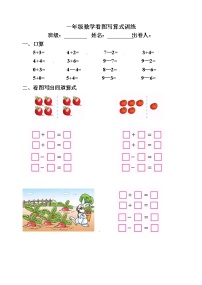 一年级下数学专项习题-看图写算式训练-通用版（无答案）