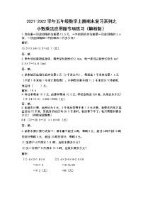 2021-2022学年五年级数学上册期末复习系列之小数乘法应用题专项练习（解析版）