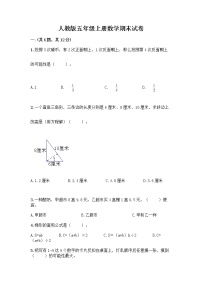 人教版五年级上册数学期末试卷带答案（名师推荐）