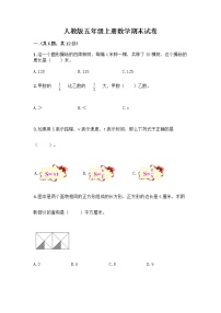 人教版五年级上册数学期末试卷（模拟题）