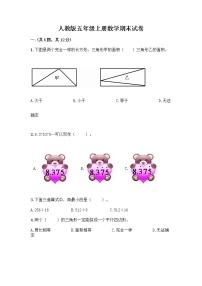 人教版五年级上册数学期末试卷（夺冠系列）