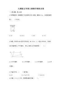 人教版五年级上册数学期末试卷带答案（模拟题）