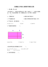 人教版五年级上册数学期末试卷加解析答案