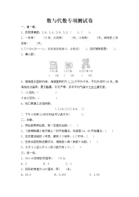人教版数学 三年级下册 专项提升测试卷:数与代数专项测试卷(含答案)