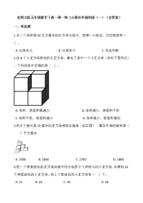 北师大版五年级下册露在外面的面巩固练习