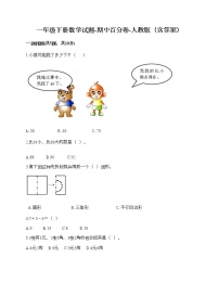 一年级下册数学期中百分卷人教版（含答案） (1)