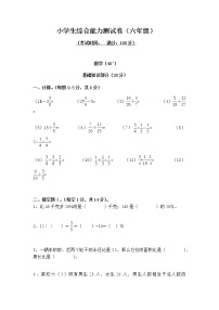 六年级下册数学试题-小学生综合能力测试卷（无答案）人教版