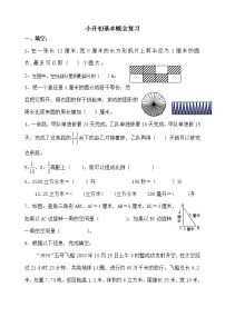 人教版六年级下册数学小升初基本概念复习（无答案）