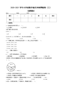 【押题卷】2020-2021学年小升初数学最后冲刺押题卷（三）（浙教版，含解析）