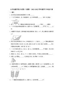 小升初数学复习试卷（试题）-2021-2022学年数学六年级下册（6）(含答案）