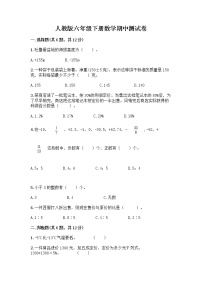 人教版六年级下册数学期中测试卷带完整答案（网校专用）