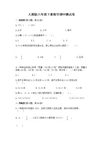 人教版六年级下册数学期中测试卷带完整答案（各地真题）