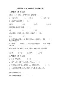 人教版六年级下册数学期中测试卷含完整答案（网校专用）