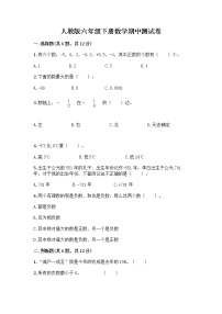 人教版六年级下册数学期中测试卷及完整答案（夺冠）