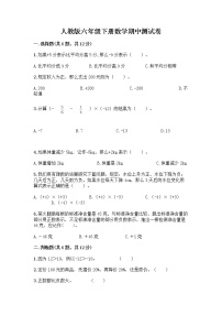 人教版六年级下册数学期中测试卷含完整答案【必刷】