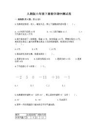 人教版六年级下册数学期中测试卷带完整答案【有一套】