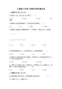 人教版六年级下册数学期中测试卷含完整答案（考点梳理）