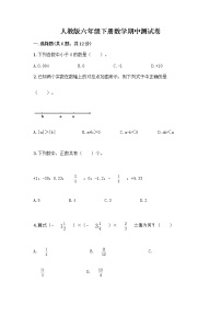 人教版六年级下册数学期中测试卷带完整答案（有一套）