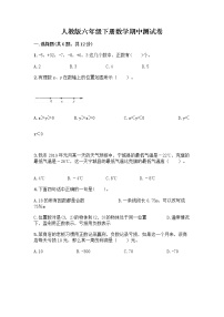 人教版六年级下册数学期中测试卷及完整答案（夺冠系列）