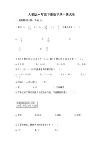 人教版六年级下册数学期中测试卷及完整答案（必刷）