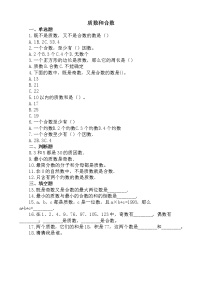 数学质数和合数精品综合训练题