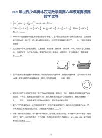 2021世界少年奥林匹克数学竞赛六年级竞赛初赛数学试卷（带答案）