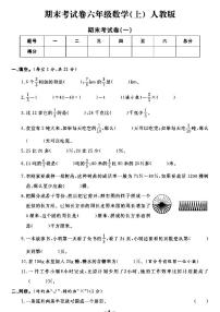 《期末精选卷》六年级上册数学人教版