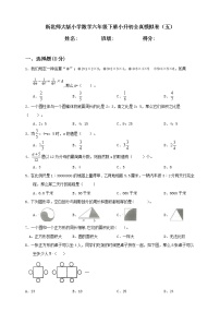 新北师大版小学数学六年级下册小升初全真模拟卷（五）含答案