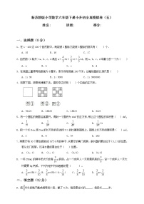 新苏教版小学数学六年级下册小升初全真模拟卷（五）含答案
