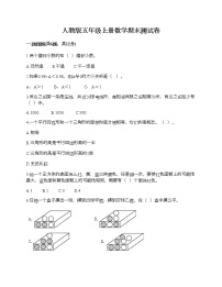 人教版五年级上册数学期末测试卷完美版