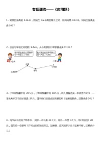 【专项训练】《应用题》--2021-2022学年数学四年级下册 北师大版（含答案）